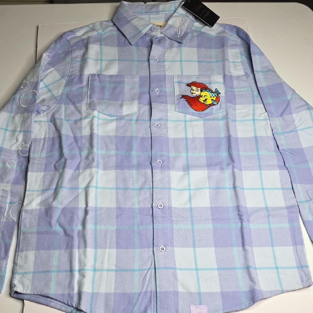 Disney Little Mermaid Flannel Shirt By Cakeworthy